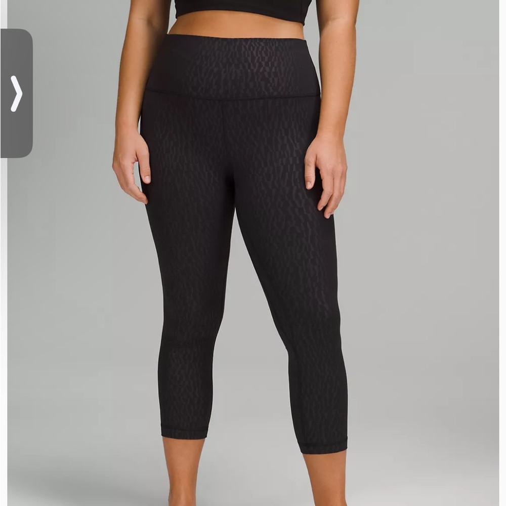 lululemon Align™ High-Rise Crop 23" in Segment Emboss Black